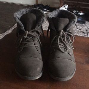 Suede Gray booties